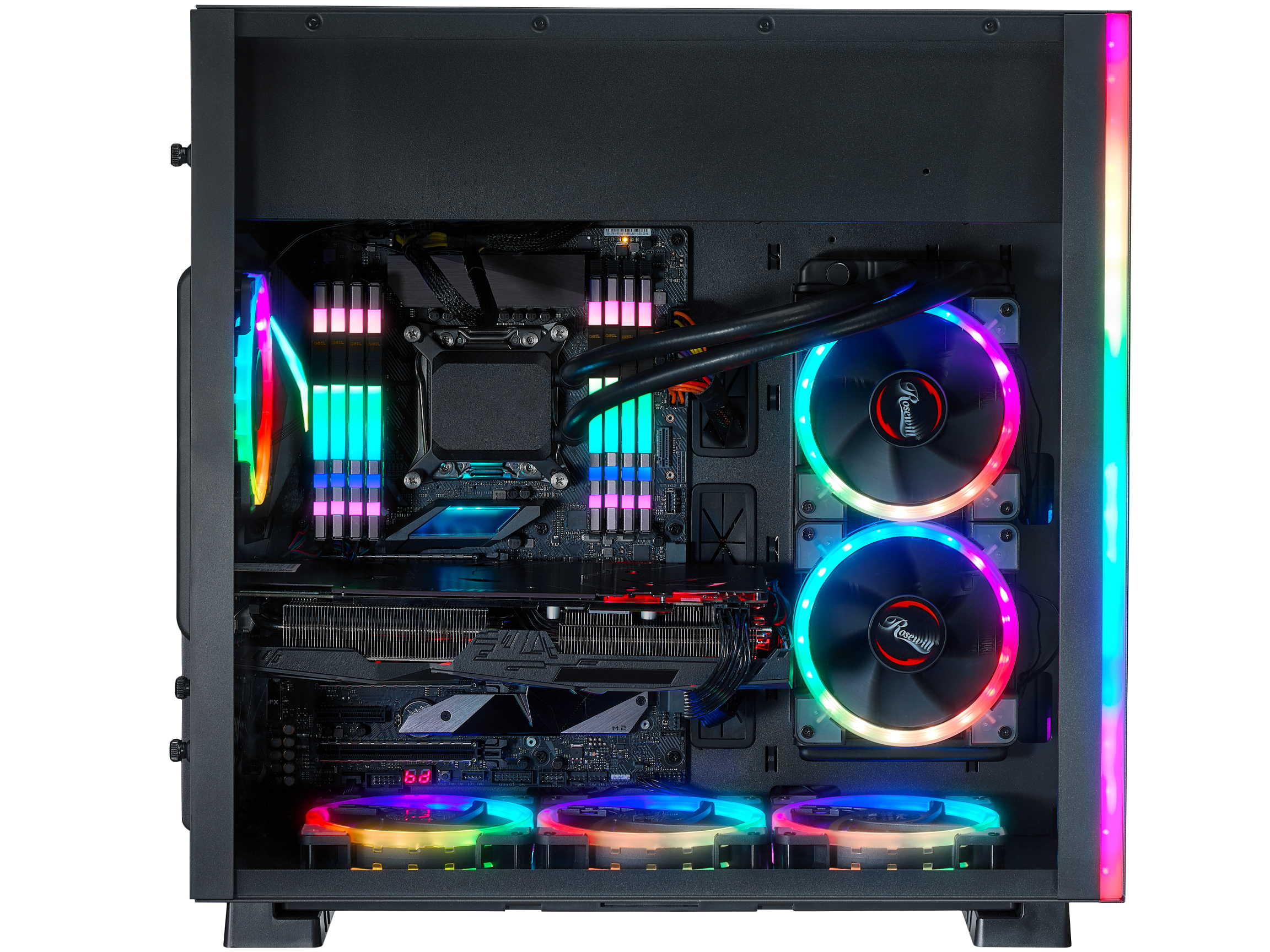 Rosewill PRISM S500 ATX Mid Tower Dual Ring RGB PC Case